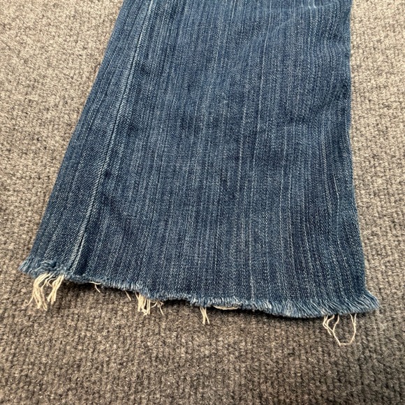 BKE Payton Bootcut Jeans Womens 26R (Fits 29x30) Blue Low Rise Raw Hem Stretch - Picture 4 of 15